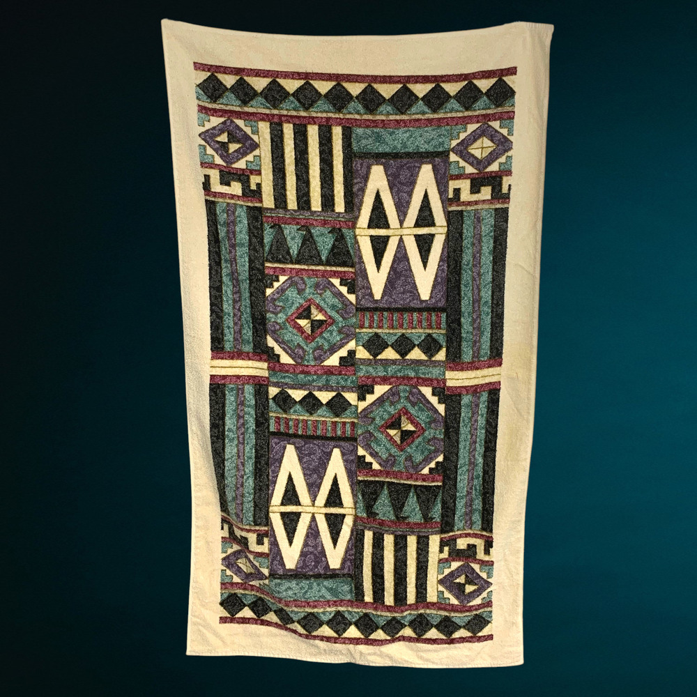 Vintage Springs Bath Fashions Southwestern Aztec Geometric Bath Towel 27x49